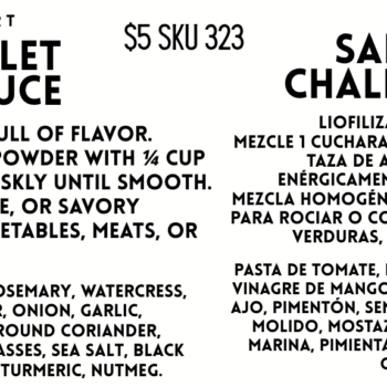 Swiss Chalet Sauce (freeze dried) - Salsa Suiza Chalet (liofilizada)