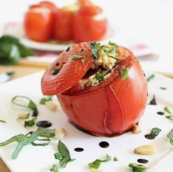 Basil Stuffed Tomato, Tomate relleno de albahaca
