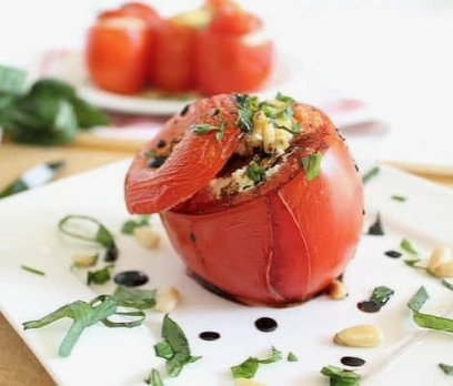 Basil Stuffed Tomato, Tomate relleno de albahaca