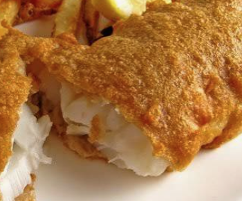 English Battered Fish (1 Piece), Pescado rebozado al estilo inglés (1 pieza)