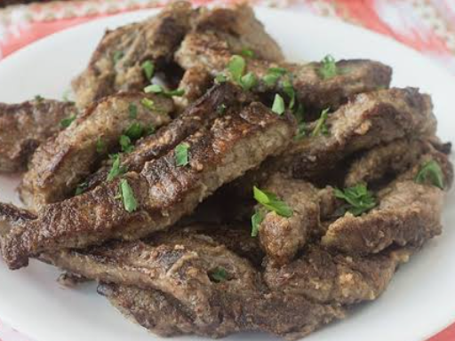 Beef Strips (Herbed), Tiras de res con hierbas