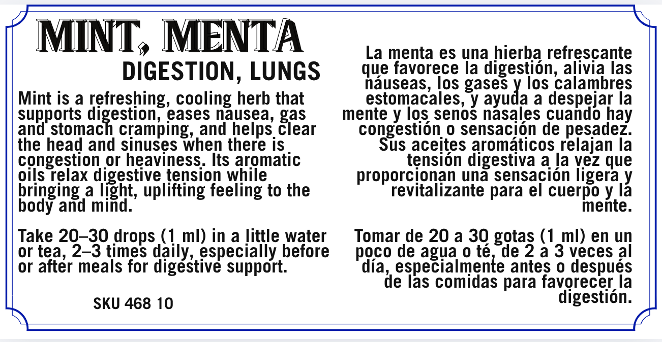 Mint - Menta Tinctura